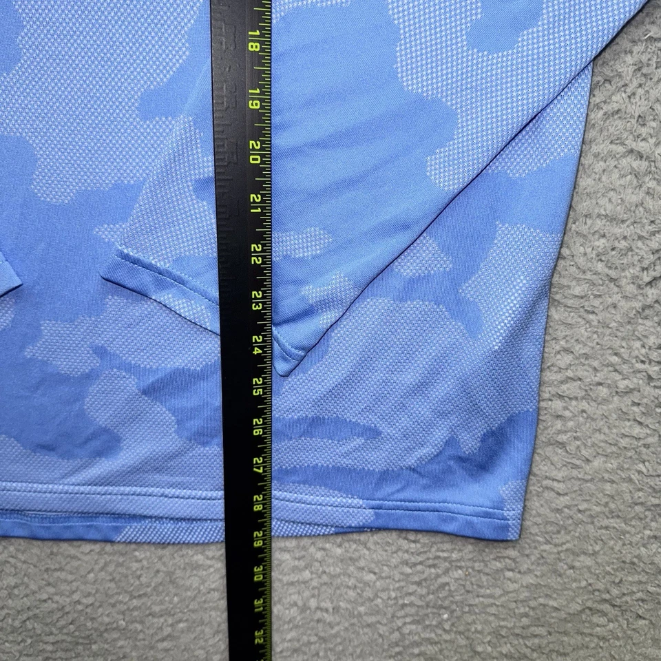 Under Armour Talla XL Suelto 1/4 Cremallera Frontal Manga Larga Top Atlético Turquesa Camuflaje Foto 4 de 4