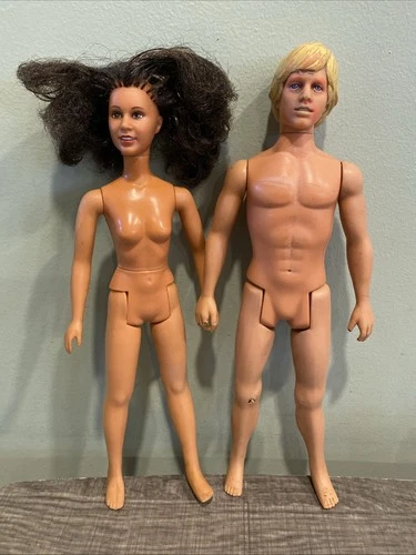 1978 Vintage Kenner STAR WARS LEIA & LUKE SKYWALKER 12” Doll/Action Figure-Nude