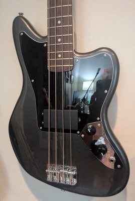 Squier Affinity Series Jaguar Bass H 4 String Guitar (Charcoal Frost Metallic)