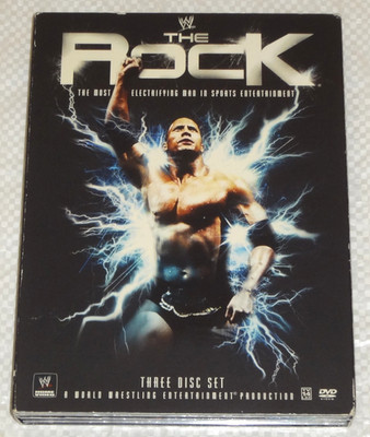 WWE THE ROCK MOST ELECTRIFYING MAN IN SPORTS ENTERTAINMENT 3-DISC DVD SET OOP