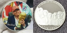 Donald Trump Silver Coin US World Cup 2026 Autograph President Nobel Peace Prize