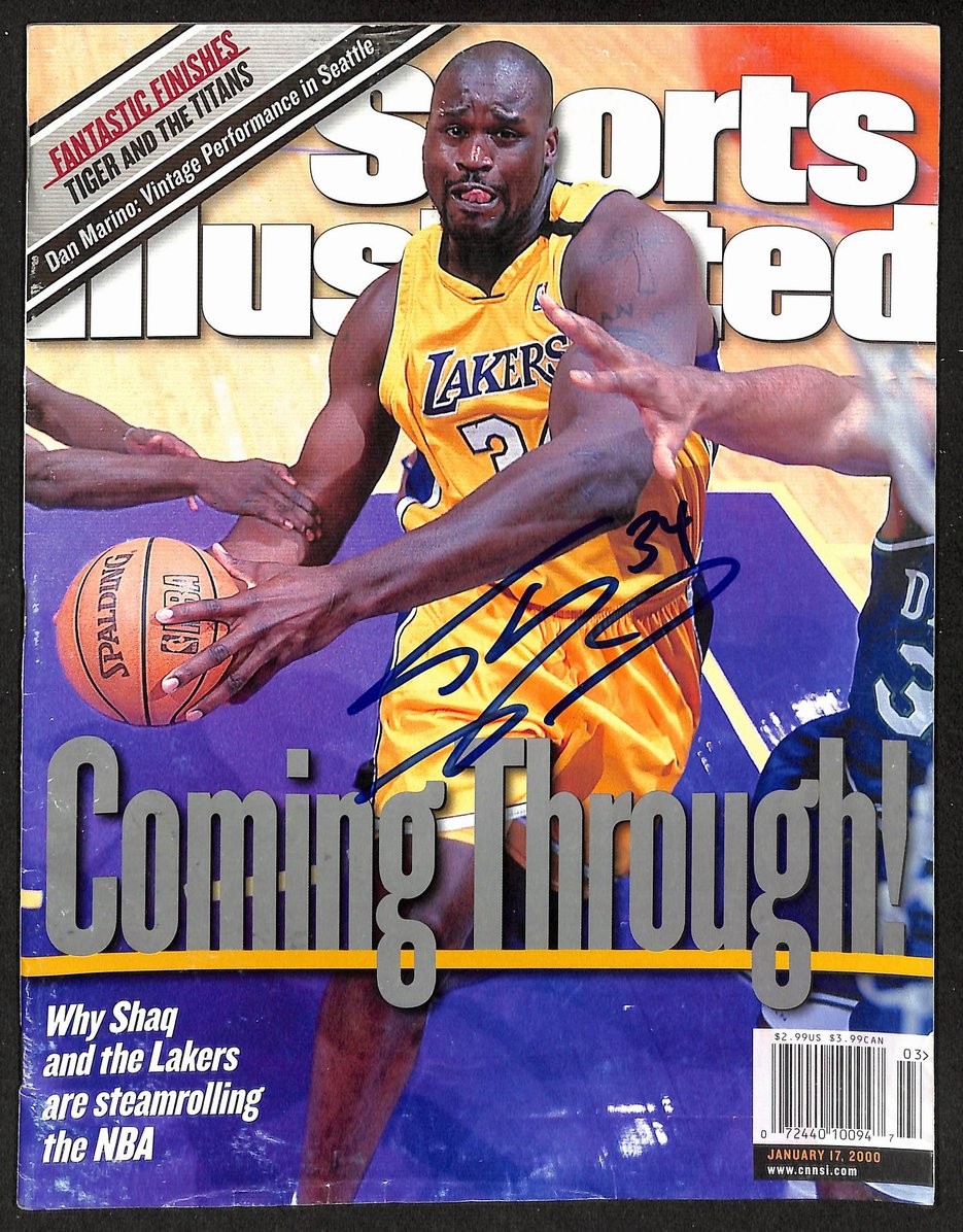 Shaquille O'Neal Lakers Signed 2000 Sports Illustrated No Label PSA/DNA