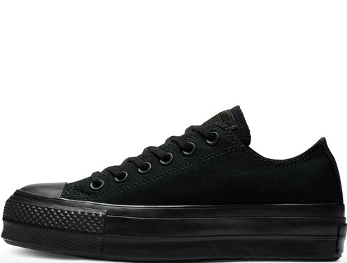 Scarpa DONNA 9 Converse Chuck Taylor All Star CTAS Clean Lift OX 562926C nera - Foto 2 di 7