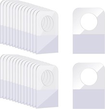 500 Pcs Hang Tags 1.3 0.9 Inch Hang Tabs Round Hole Hanging Tabs Retail Self Adh