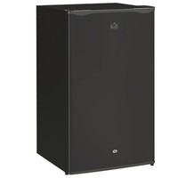 HOMCOM 91L Freestanding Under Counter Fridge with Lock Black