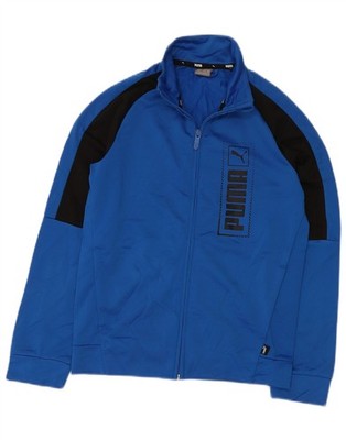 Puma Jungen Grafik Trainingsanzug Oberteil Jacke 11-12 Jahre Blau Colourblock CH10