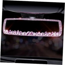 Bling Car Rearview Mirrors Decorations Rear View Mirror with HD HSJ-Pink Gem