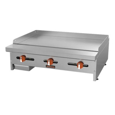 Sierra SRMG-36 3-Burner Manual Griddle, 3/4''  Steel Plate Convertible 69,000 BTU