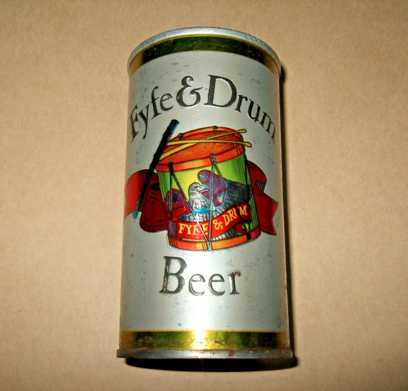 Fyfe & Drum Beer Can SS Steel Bottom Opened