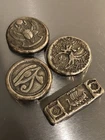 MK BARZ BULLION LOT of FOUR 3 One Oz Rounds & 1 One Oz Bar FOUR OZ TOTAL 0.999