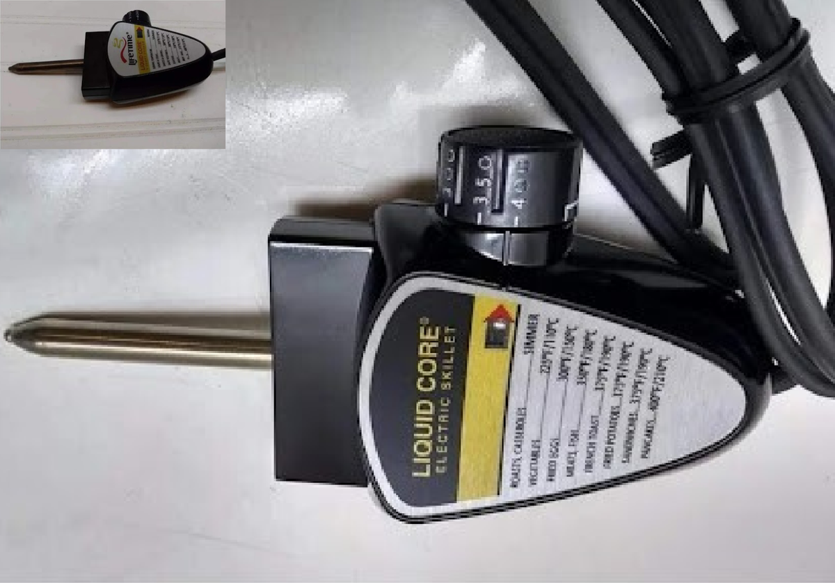 Liquid Core Heat Control Lifetime Power Plug for Electric Skillet