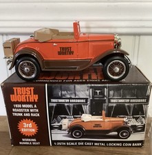 TRUST WORTHY HARDWARE 1930 MODEL A ROADSTER 1:25 DIECAST BANK LIBERTY CLASSICS
