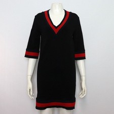 Gucci Black Stripe Sleeve Women's Dress 470315 153785890 [P]