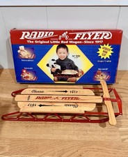 Vintage Radio Flyer Little Red Wood Sled 551 "Classic since 1917" Doll size