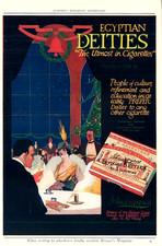 1917 a Egyptian Deities Flapper Restaurant Christmas Culture Print Ad
