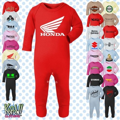 MOTORRAD Biker Motorrad Classic Superbikes MotoGP Baby Grow STRAMPLER Schlafanzug