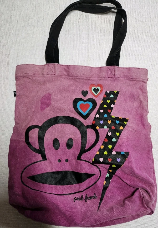 Bolso de Mano Paul Frank Vintage Y2K Julius Monkey Púrpura Bolso de Mano Retro  Foto 4 de 4