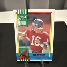 1990 Topps Record Breaker Joe Montana #1 HOF