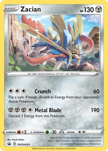 Zacian SWSH033 SWSH: Sword & Shield Promo Cards