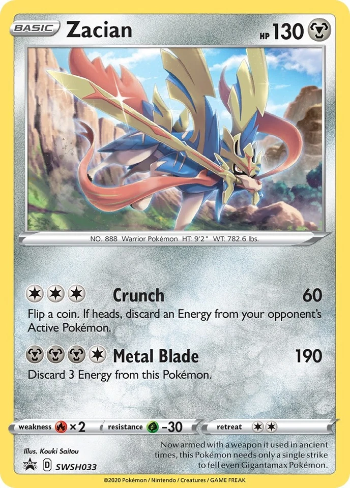 Zacian SWSH033 SWSH: Sword & Shield Promo Cards
