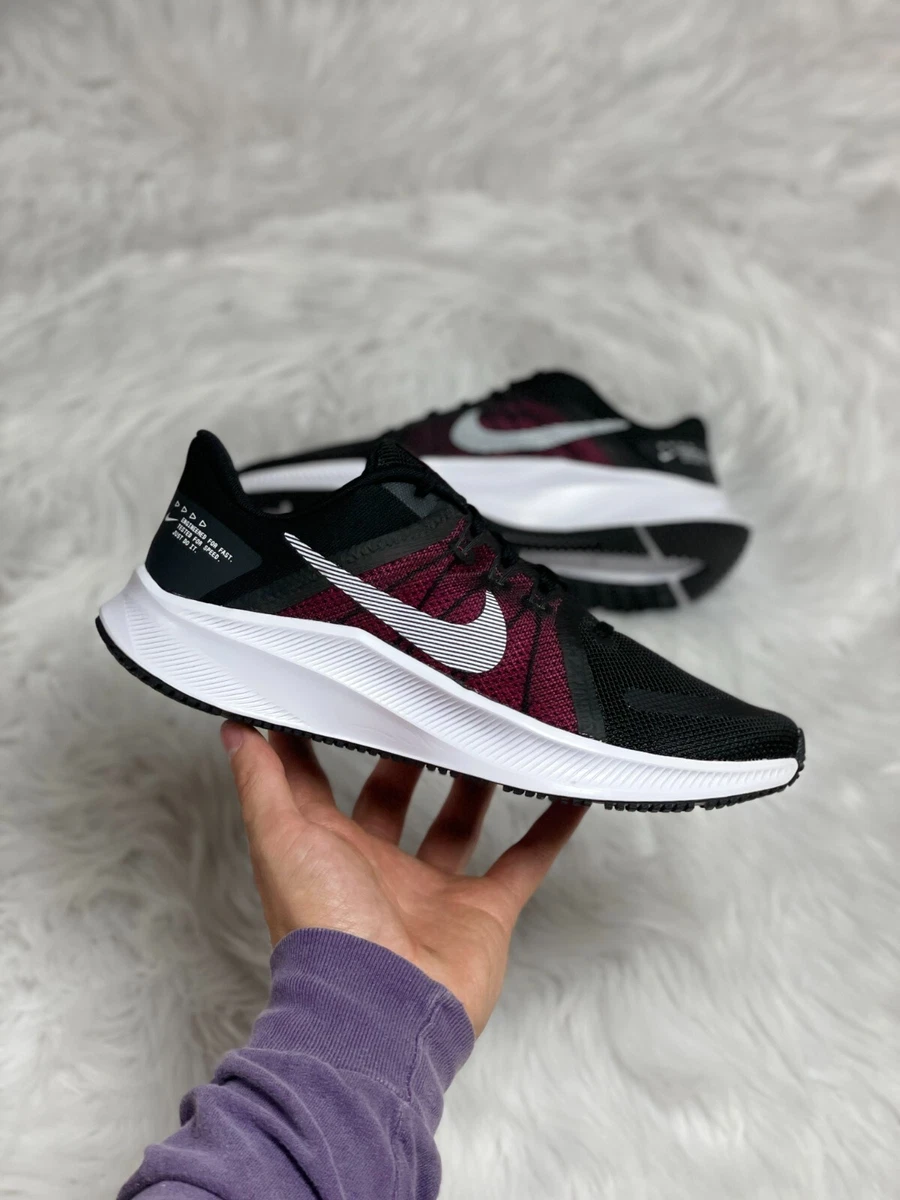 Nike Quest 4 Low Womens Running Shoes Black Pink DA1106 001 NEW