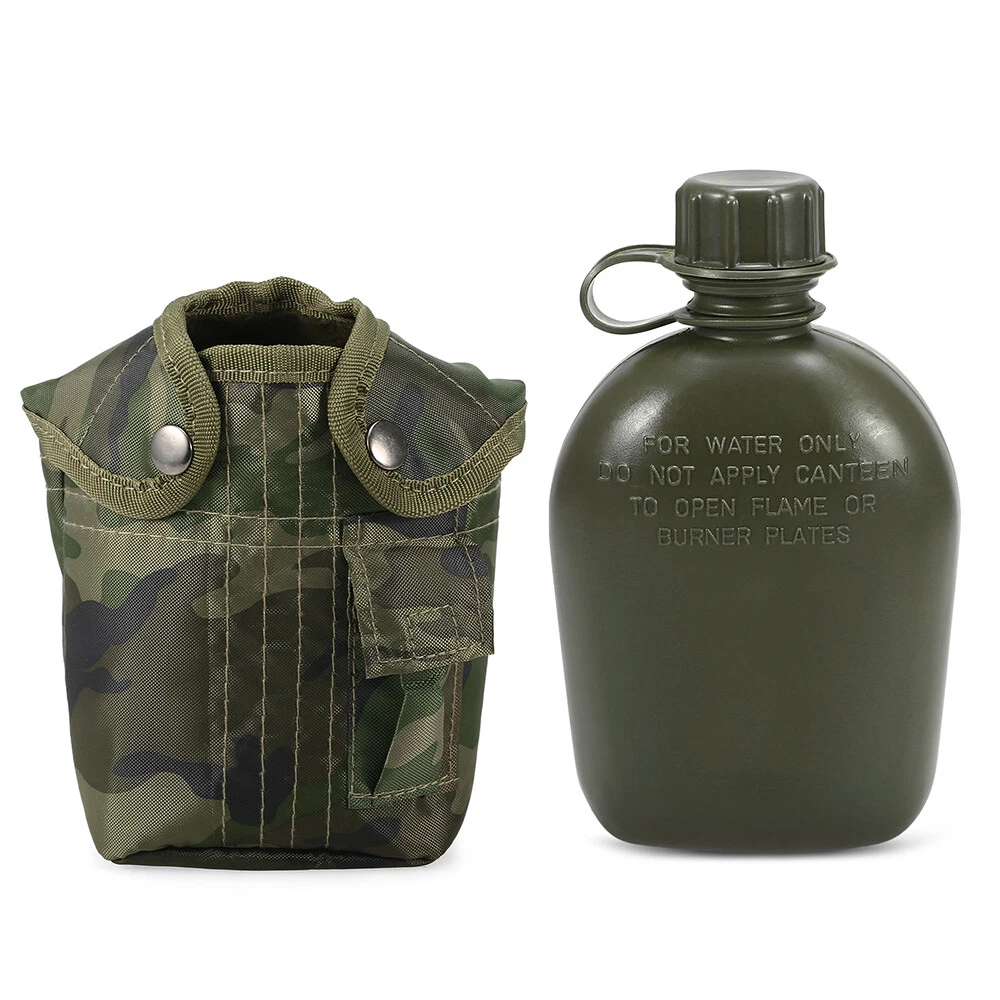 1L Outdoor Military Canteen Bottle Camping Hiking Survival Water