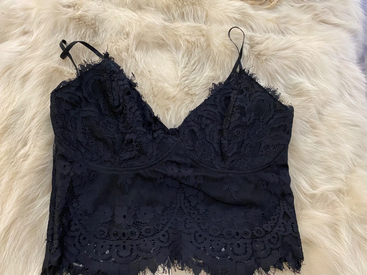 Black lace camisole