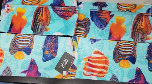 2 Same Printed Cotton Kitchen Terry Towels (16"x26") VARIOUS TROPICAL FISH, HL - Bild 6 von 24