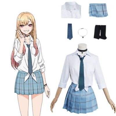 My Dress-Up Darling Marin Kitagawa Cosplay Kostüm Schuluniform Rock Outfits