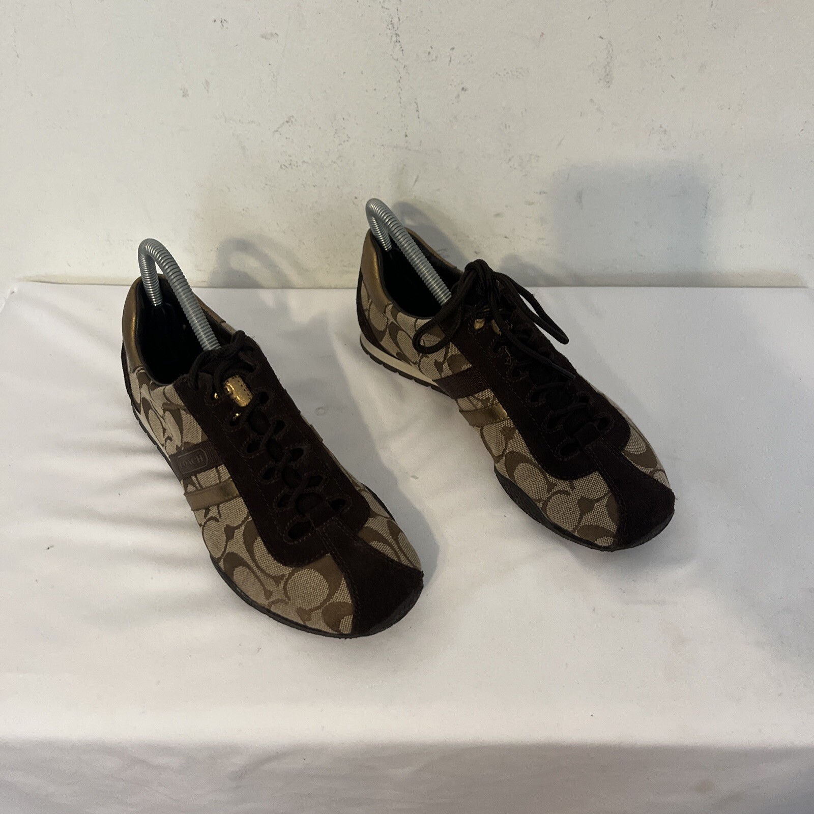 COACH Signature Brown and Tan “KATELYN Sneaker Style … - Gem