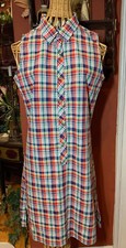 Kelly  s Kids Ladies Sz. 4 Plaid Skeeveless Collar Dress