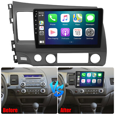 64GB Android 15 Car Stereo Radio GPS For Honda Civic 2006-2011  CarPlay WiFi RDS