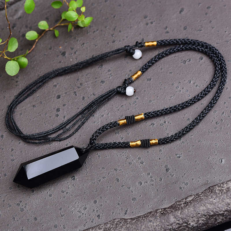 Natural Obsidian Chakra Necklace – N E V A N N A - Foto 3