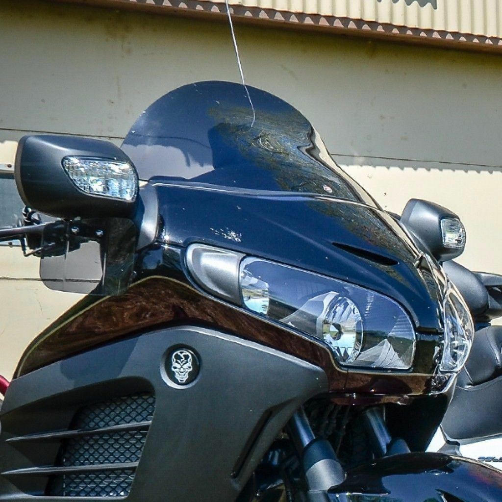 Klock Werks 14" Dark Smoked Flare Curved Windshield Honda Goldwing 1800