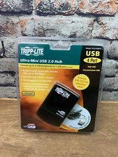 Ultra-Mini USB 2.0 HUB 4 Port Tripp Lite Includes 4 Ft Extension Cable