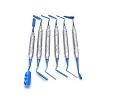 Dental BONE GRAFT PACKER SET 6 Grafting Plugger Scoop Implant Titanium