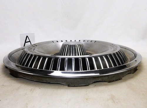 Set of 2 Ford Thunderbird Hub Caps, 1965/1966, 15", Good Condition, No Spinners - Picture 6 of 21