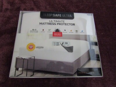 NEW - SLEEP SAFE ULTRA 6 IN 1 ULTIMATE TWIN MATTRESS PROTECTOR WATERPROOF
