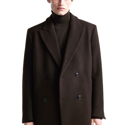 ZARA ORIGINS Herrenmantel - Wollmischung - dunkelbraun - XL - nwtg