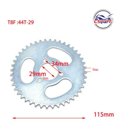 44T 54T 64T 74T T8F Rear Sprocket Mini Moto E-Scooter 49CC 26mm