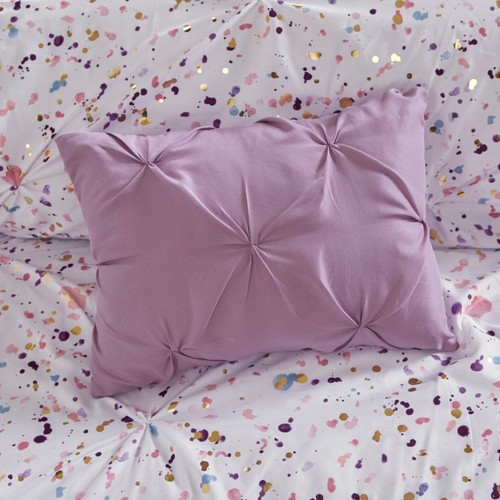 Intelligent Design Abby Metallic Printed and Pintucked Duvet Cover Set - 第 21/24 張圖片