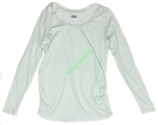 New Old Navy Maternity Clothes Mint Solid L/S Ruche Top Women's NWOT Size M
