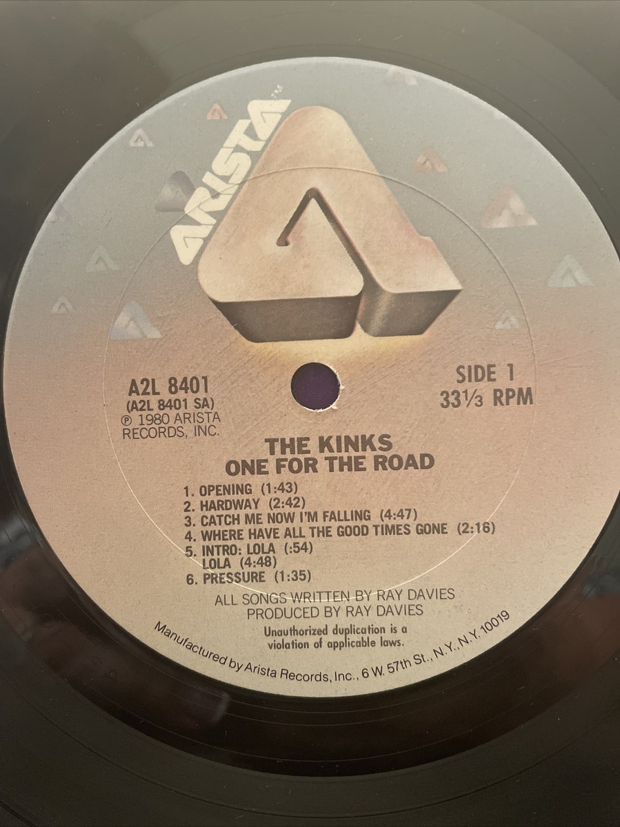 THE KINKS One For The Road LP(2) LIVE 1980 1st A2L8401