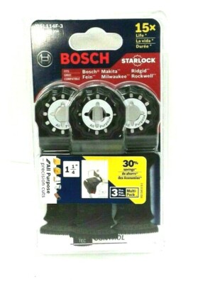 Bosch OSL114F-3 Starlock Bi-Metal Plunge Cut Blade  1-1/4 in. 3 Pack 