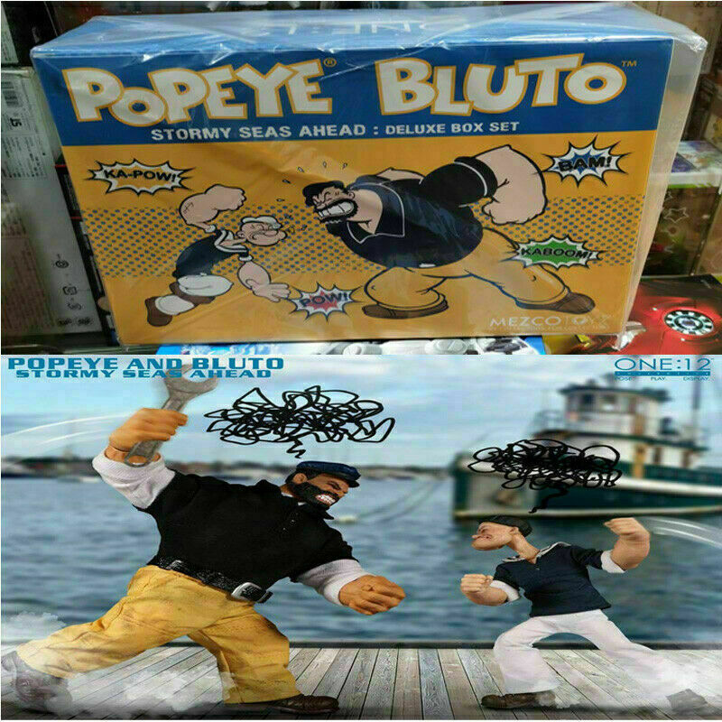 Action Figure Hot Toy Stock Mezco One:12 Popeye VS Bluto Deluxe
