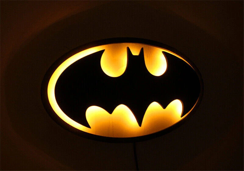 El Batman Bat Logo LED Luz Nocturna Atmósfera Dormitorio Inalámbrico Control Remoto Nuevo Regalo Foto 4 de 4
