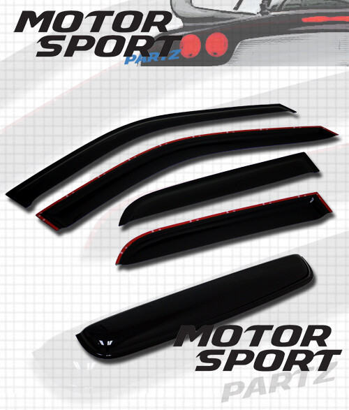 4-Piece Outside Mount Vent Visors For Mercedes GLA200 GLA250 GLA45 2014-2016 – Dark Smoke Gloss