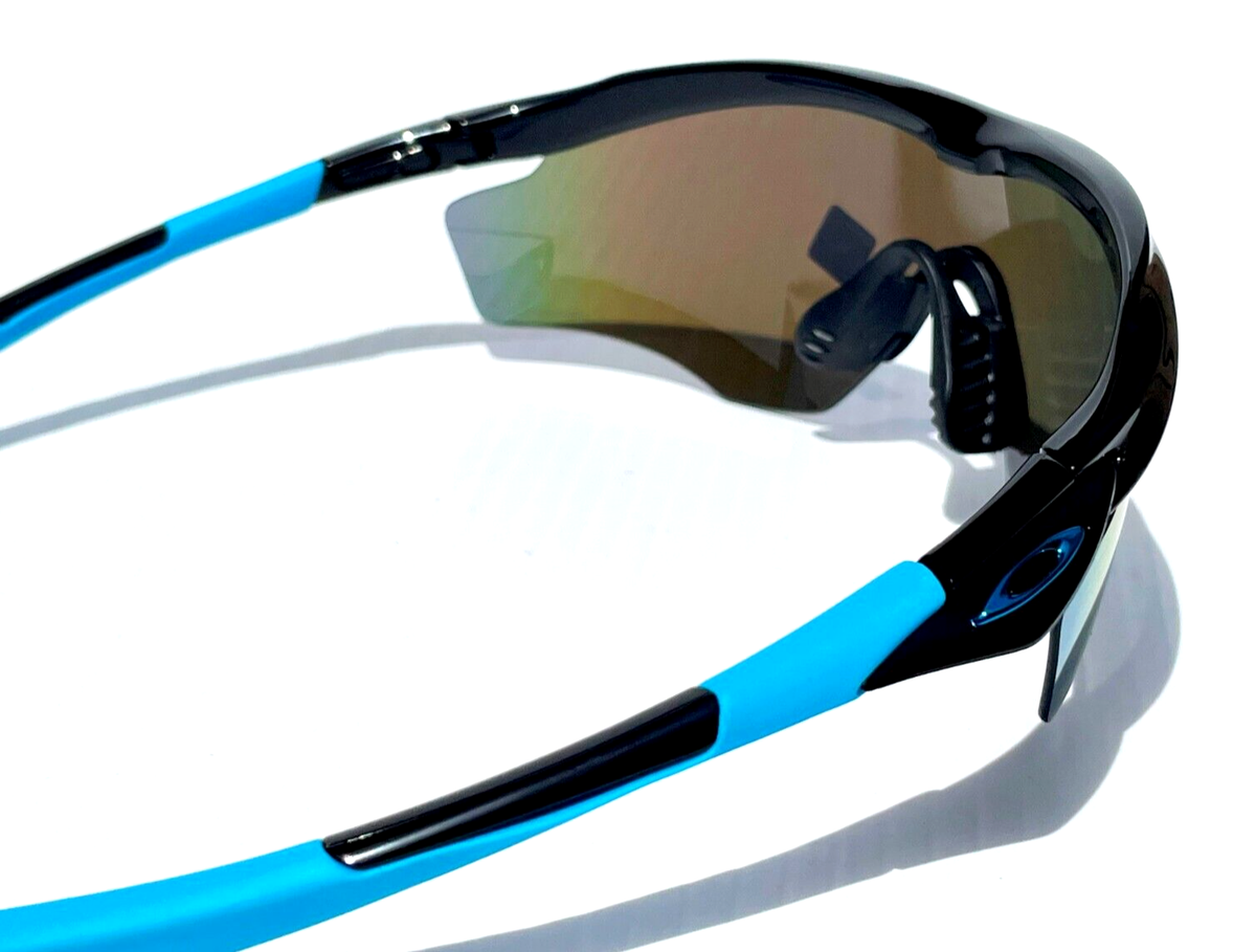 OAKLEY M2 FRAME XL Shiny Black PRIZM Sapphire Lens Sunglass 9343