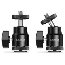 SmallRig 1/4" Camera Hot Shoe Mount, Ballhead Tripod with 1/4" Screw, 2pcs Pack