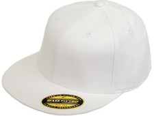 Yupoong 6210 Flexfit Premium Fitted Cap, White L/XL